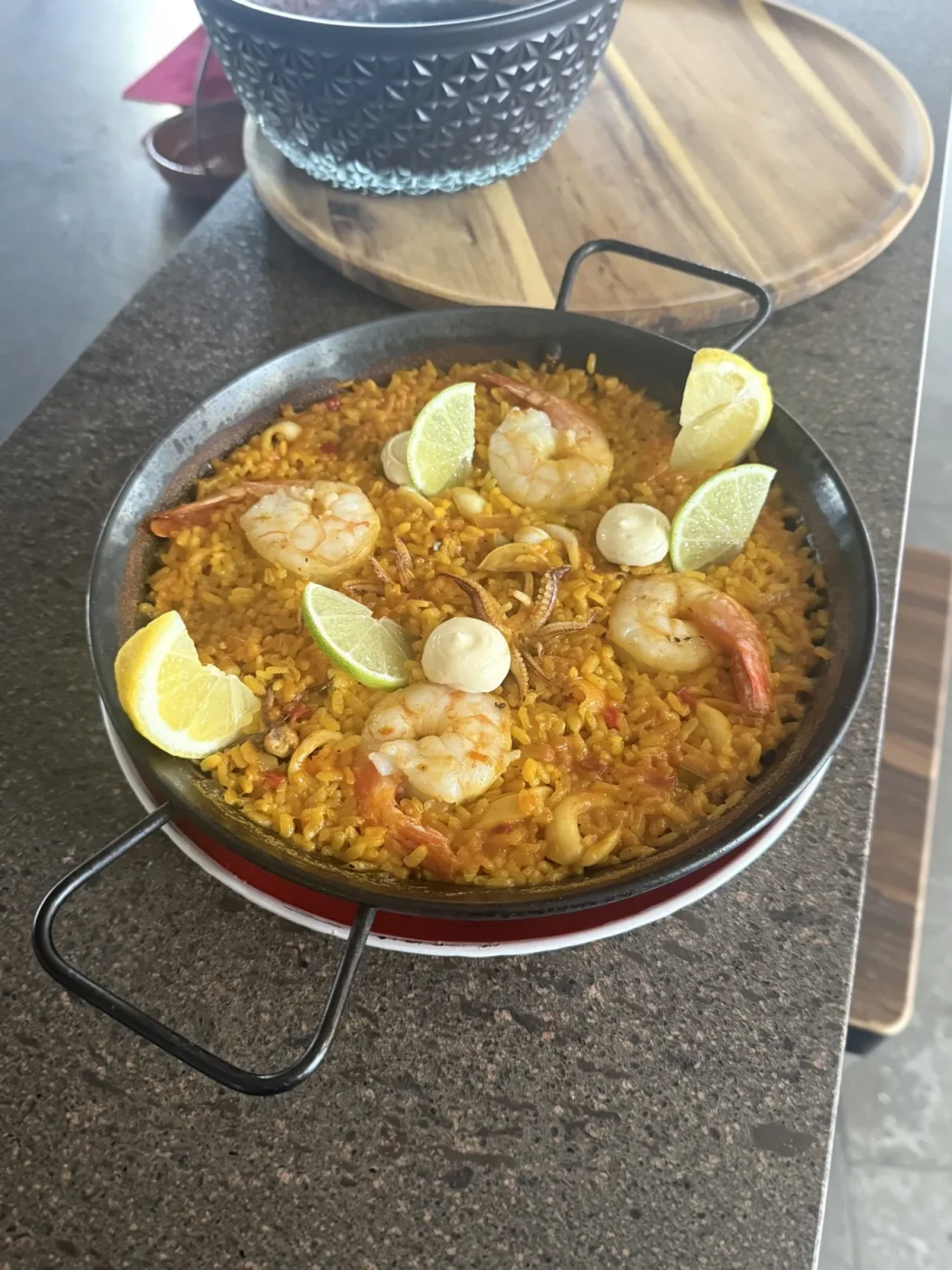 Seafood paella at Duende
