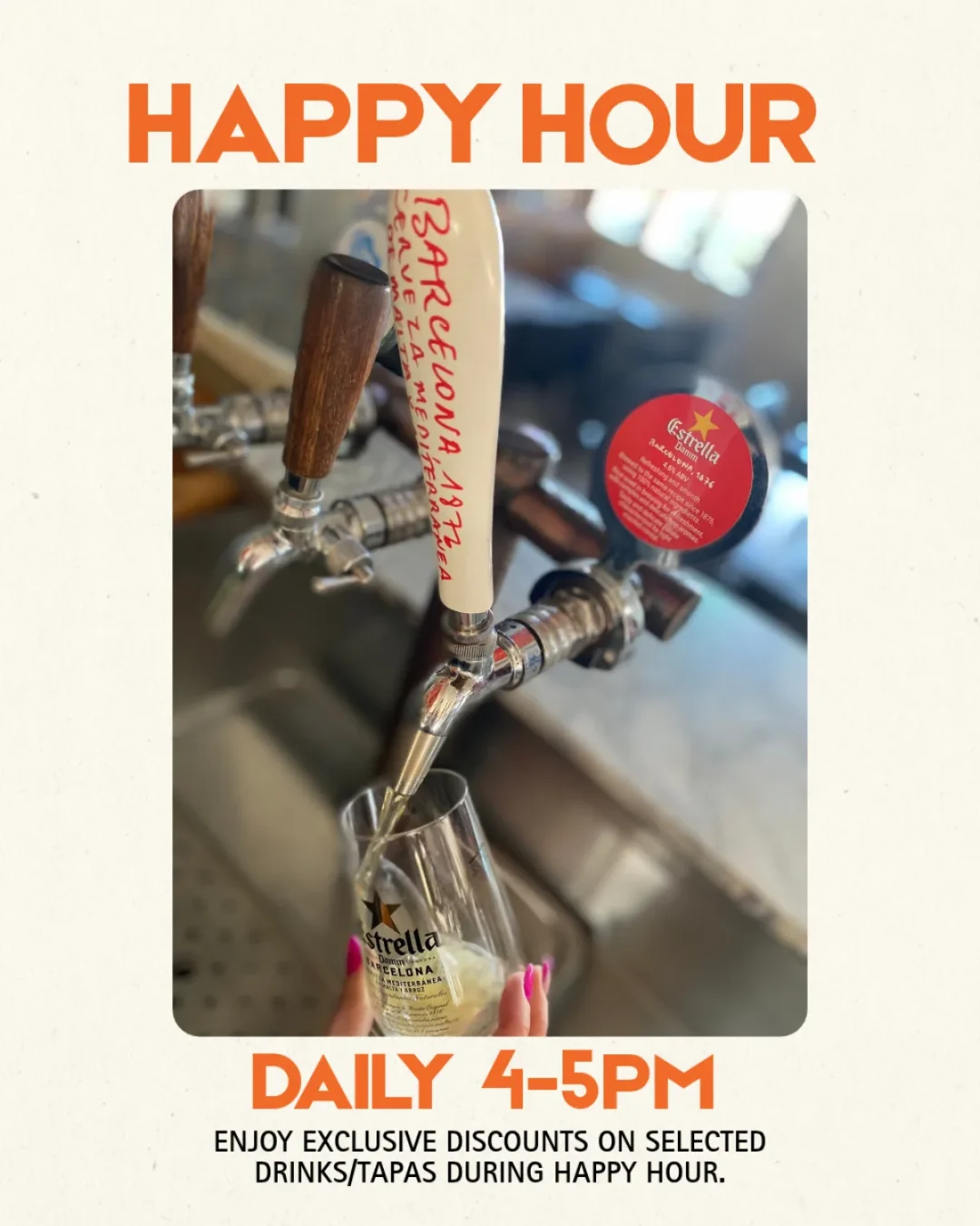 Duende daily Happy Hour from 4 PM to 5 PM